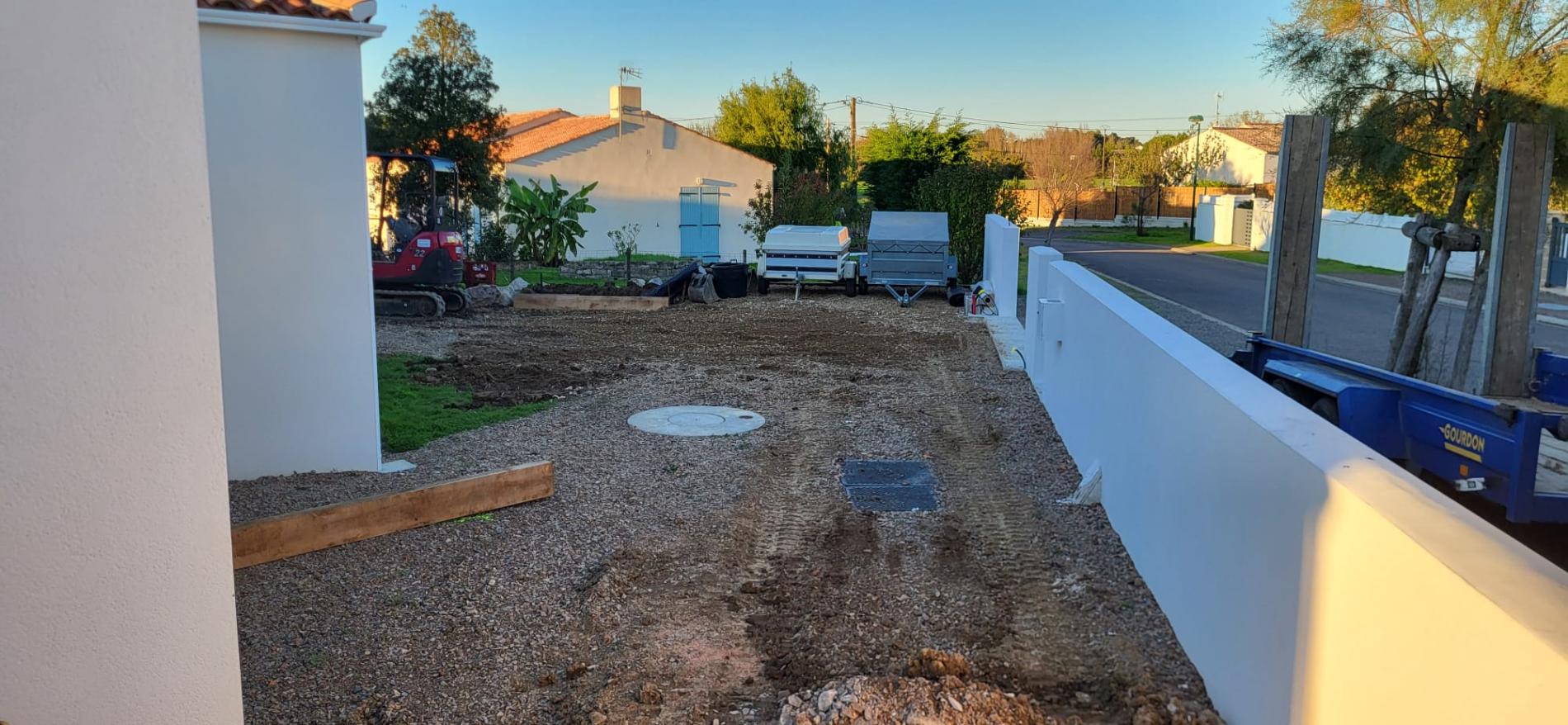 Création d'un enrochement et réhabilitation d'une entrée de maison